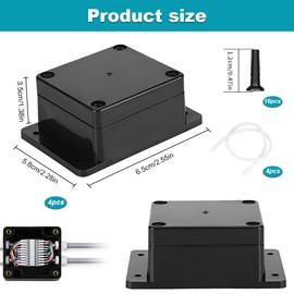4PCS Project Box with Fixed Ear, Junction Boxes IP65 Waterproof, Electronic Project Box Enclosure Case, ABS Universal Electronics Project Enclosure for Electronics Instrument