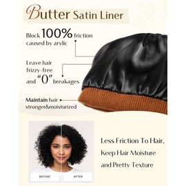 YANIBEST Beanie Hat for Women Men Satin Lined Beanie Hats Winter Hat Womens Cuffed Beanies Knit Skull Cap Warm Ski Hat Unisex Brown