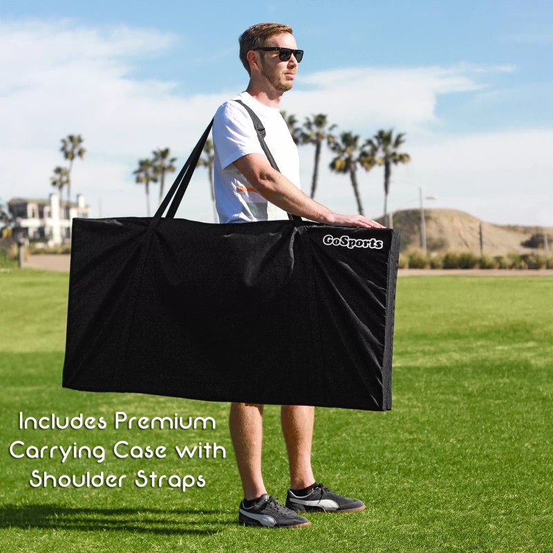 GoSports Regulation Size Bamboo Cornhole Toss Set | 8 Bean