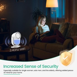 Panacare Wireless PIR Motion Sensor Alarm, 4 Packs Smart Home Alarm System,Door/Window Alarm of Home Security with APP Control