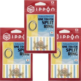 IPPON One-Touch Split Ring #2, 30 Pieces, Set of 3 Bags