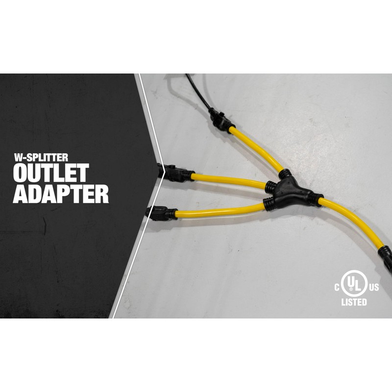 Southwire Extension Cord Splitter - Heavy Duty 12/3 Gauge Power