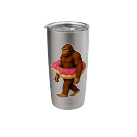 Pool Bigfoot Donut Sasquatch Donut Float for Boys Kids Men Stainless Steel Insulated Tumbler