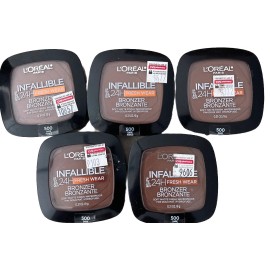 L'Oreal Paris 5 L'Oreal Paris Infallible 24H Fresh Wear Bronzer Shade-500 Dark Lots 5 Sealed