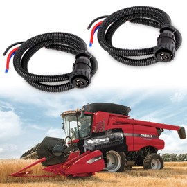 2PCS 3 Pin Auxiliary Cable Kit 187103A1 RE37651 for John Deere,Case-IH Combine Cotton Picker Tractor,Ford 9530T 9630T 9630 9330 CPX620 CPX610 CPX420 9230 8910-8950 7210-7250 625 620 2588 2144 2166