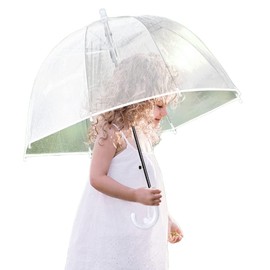 KOULONGDAMI Kids Clear Umbrella for Rain Dome Bubble Umbrellas Windproof for Kids Boys and Girls