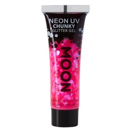 Moon Glow Neon UV Face & Body Chunky Glitter Gel - 12ml - Magenta