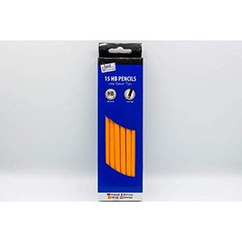 Just stationery 15 HB Pencils with Eraser Tops, 5631