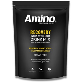 Amino Recovery - EAA & BCAA Intra Workout Powder - Amino Acid Recovery Drink - 5000mg EAA Amino Acids & BCAA Powder - Protect Muscle - Sugar Free & Vegan (Red Berry, 22 Servings)