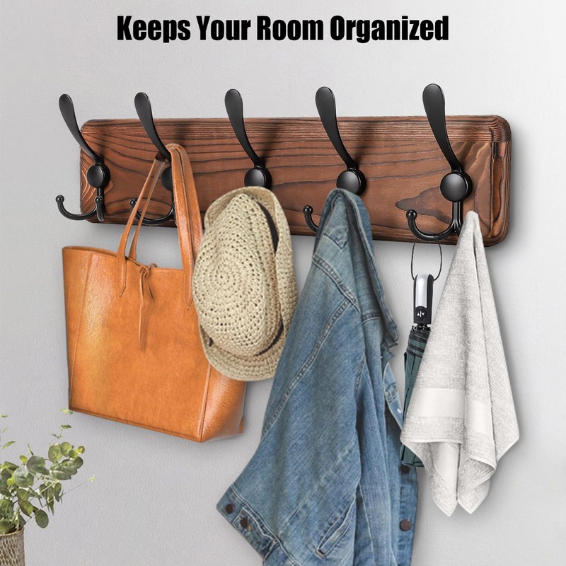 Kruodop Large Coat Rack Wall Mount Coat Hooks Coat Hanger