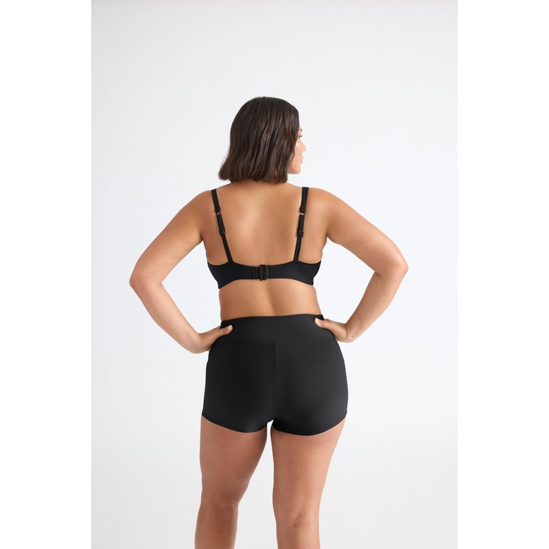 KNIX Leakproof Hip Hugger Swim Bottom, Black, Large