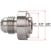Podavelle 6AN Male Stainless Steel Weld On Bung Fitting Adapter