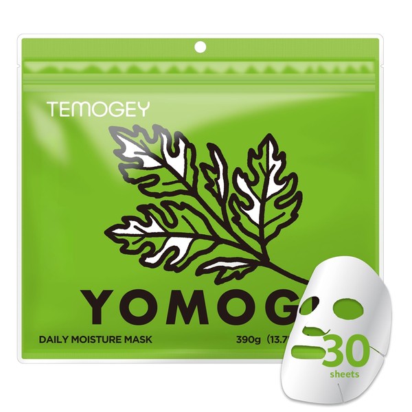 TEMOGEY Daily Moisture Sheet Mask Yomogi - 30 Sheets