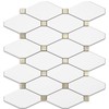 STICKGOO 1 Sheet Peel and Stick Backsplash, Pure White Marble