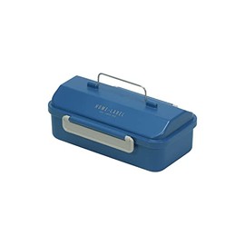 Pearl Metal D-6774 Lunch Box, 20.3 fl oz (600 ml), Single Tier, Made in Japan, Navy, Home Label Tool