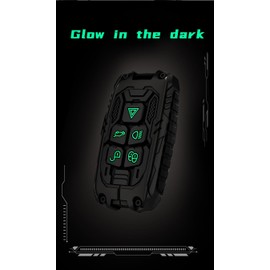 Heavy Metal Key Fob Cover Case Protector for Land Rover, Keychain, Accessories for 2010-2017 Land Rover Range Rover Evoque, 12-15 LR2 LR4 Discovery & 2011-up Jaguar XE XJ XF XK F-Type F-Pace(Model-B)