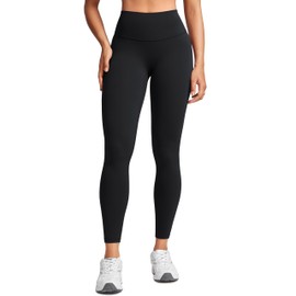 INGIA Womens High Waist No Front Seam Scrunch Butt Leggings Workouts 25 Inches V-Back Scrunch Booty Gym Yoga Pants Black X-Small