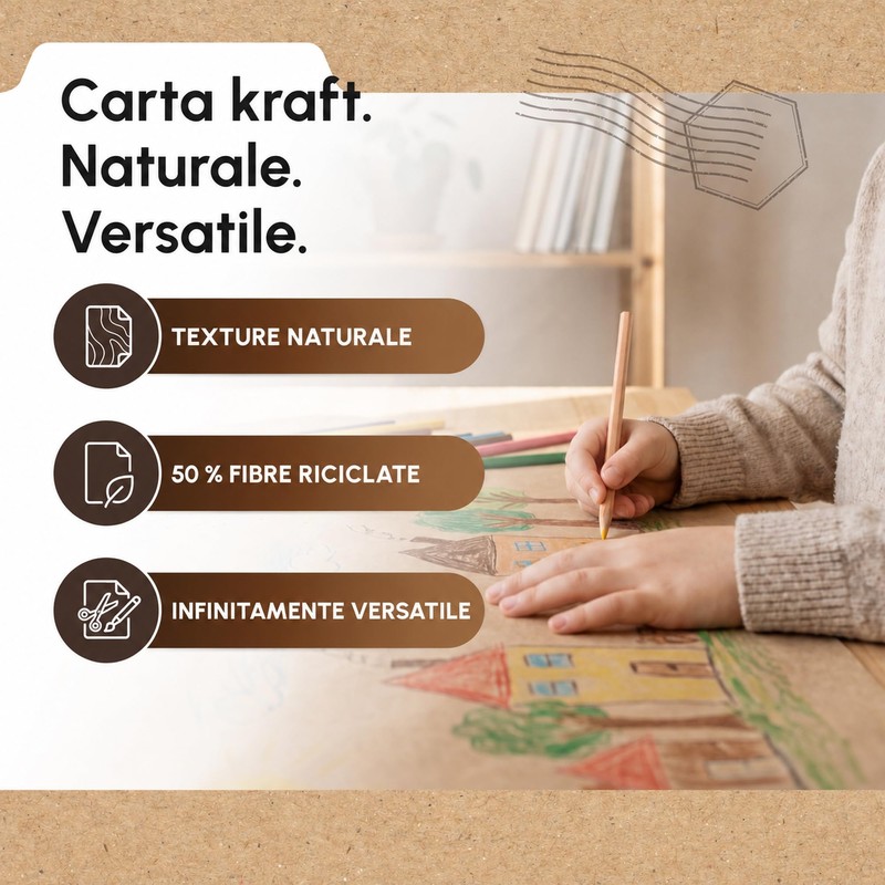 eliant. Carta Kraft A4 120 g 100 Fogli Avana per