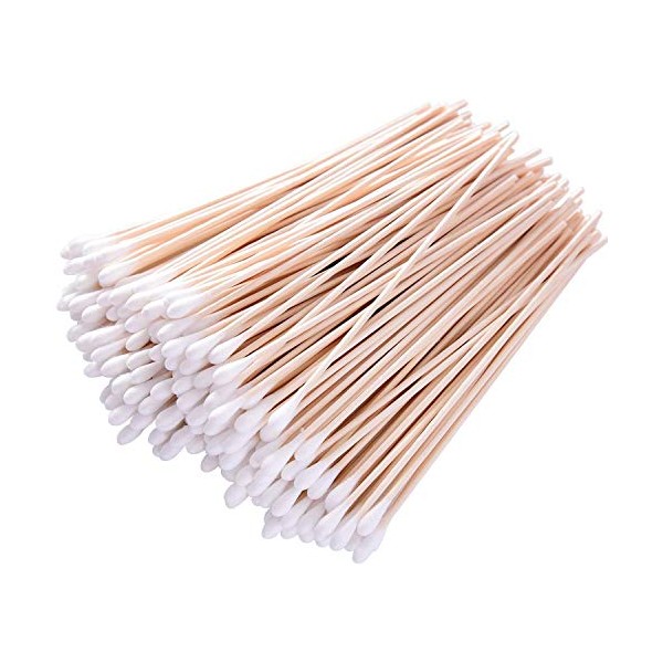 6" Long Cotton Swabs 1200pcs for Makeup, Gun Cleaning or