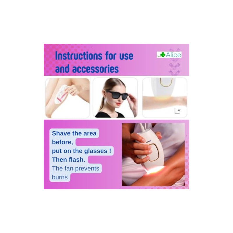 Alice. Pulsed Light Epilator Cooling Quartz Flash Hyper Powerful Painless