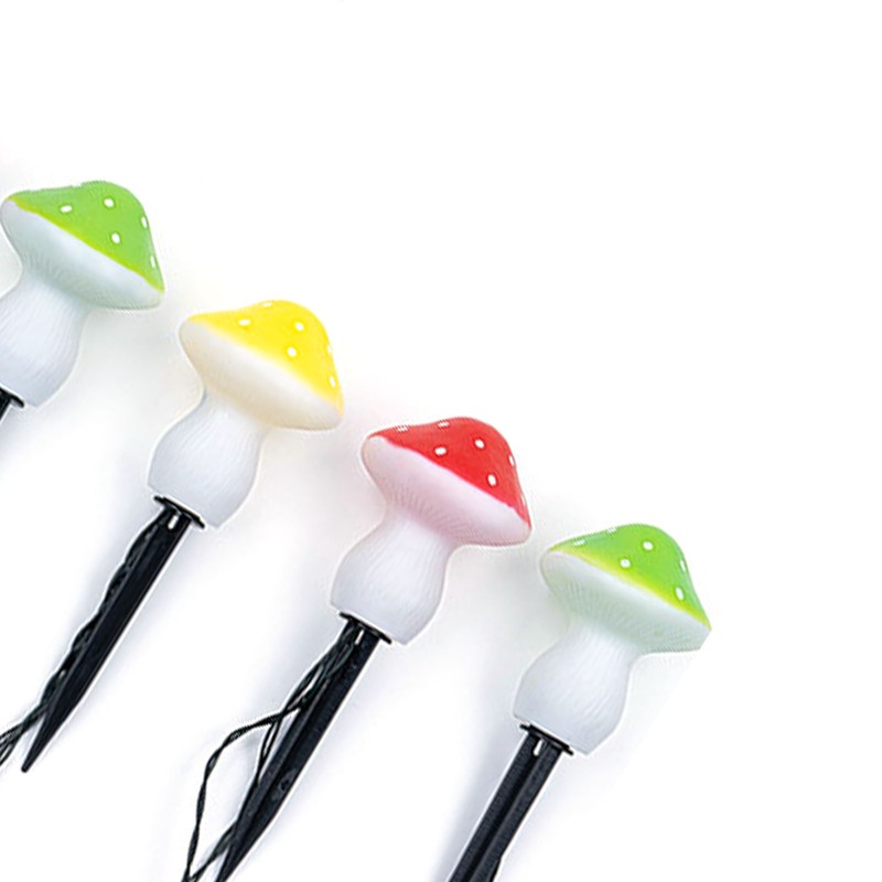 6PCS Solar Mushroom String Lights IP65 Waterproof LED Outdoor Mushroom