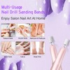 180Grit Nail Sanding Bands for Drill, 100Pcs Fine White Professional