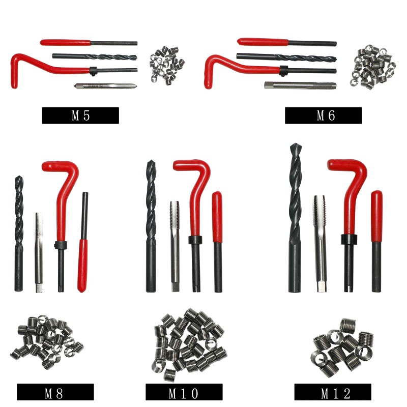 DPTOOL 131PCS Helicoil Type Thread Repair Kit rethread Stripped Metric