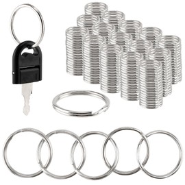 JEUIHAU 500 PCS 25MM Key Rings Hoops, Round Key Ring Hoops Metal Key Rings Silver Bulk Split Rings For Keyrings Making, Crafts Diy, Lanyards, Gifts