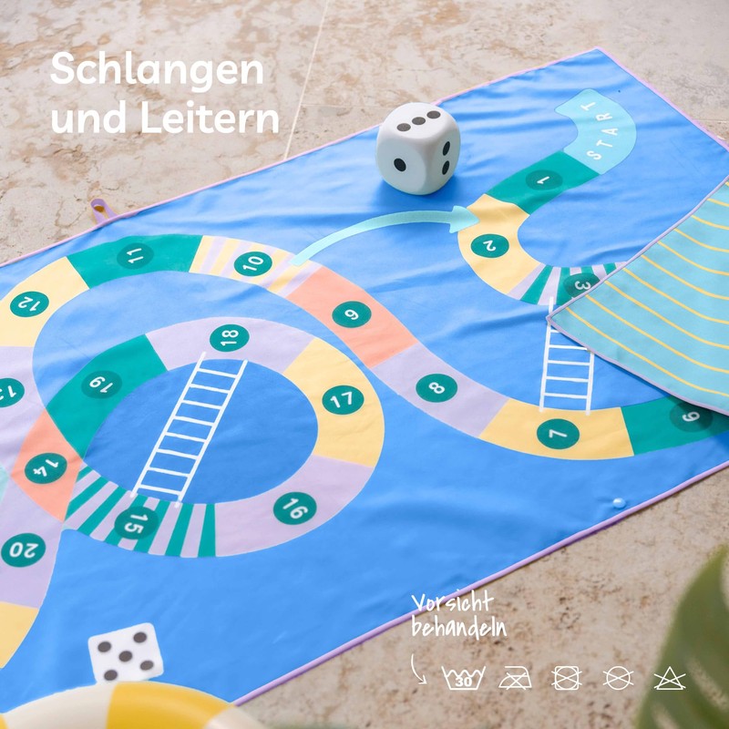 Quut Beach / Pool Towel for Kids with Game -