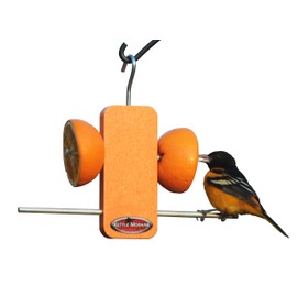 Kettle Moraine Recycled Single Oriole Orange Fruit Stick Feeder