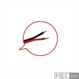 5-100 m LED Cable Twin Braid 2 x 0.50 mm² Red/Black 2-Core - Choice of Length (25 m Twin Strand 2 x 0.50 mm²)