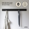 Umbra Flip Wall-Mounted Coat Rack with 8 Hooks – Modern,