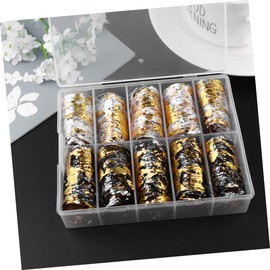 Minkissy Gold Silver Foil Line Nail Art Stickers Vintage Japanese Mesh Decal for Women Easy Application for Parties Home