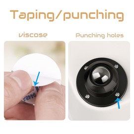 Ruedas autoadhesivas, ruedas giratorias de 360°, rueda universal de acero, capacidad de carga de 28 libras por rueda para contenedores de almacenamiento de electrodomésticos pequeños (8)