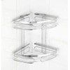 Wenko Premium 20412100 Wall-Mounted Corner Shelving Unit with 2 Shelves