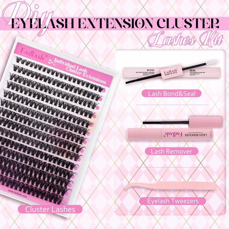 FADLASH DIY Lash Extensions Kit, 40D 0.07 D Curl Lash