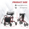 S AFSTAR 2-in-1 Rollator Walker with Seat, Folding Walking Aid
