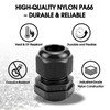25 Pack Cable Gland Kit – IP68 Waterproof Nylon Cord