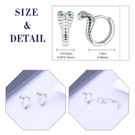 feilok cobra snake Hoop Stud Earrings for Women Men Stainless Steel Earrings Studs Piercing Huggie
