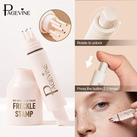 Freckle Stamp – Natural Lifelike Freckle Makeup Pen, Realistic Dots. Achieve an Effortless, Lifelike Look with Our Medium Shade. Perfect for a Subtle or Bold Faux Effect