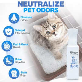 DUAMY NUVE Pets Odour Eliminator for Pets, Ecological Air Freshener without Propellants and Toxins. Deodorising, Blocks and Neutralises Odours. Anti-Odour for Dogs and Cat Urine. 500 ml