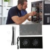 GPU Backplate Cooler, Aluminum Alloy Graphics Card Backplane Heatsink, 4
