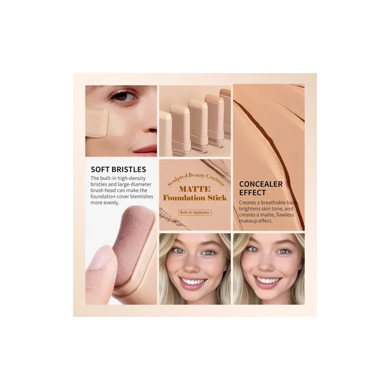 Base De Maquillaje Belleza Corrector 2 En 1 Beige Cálido