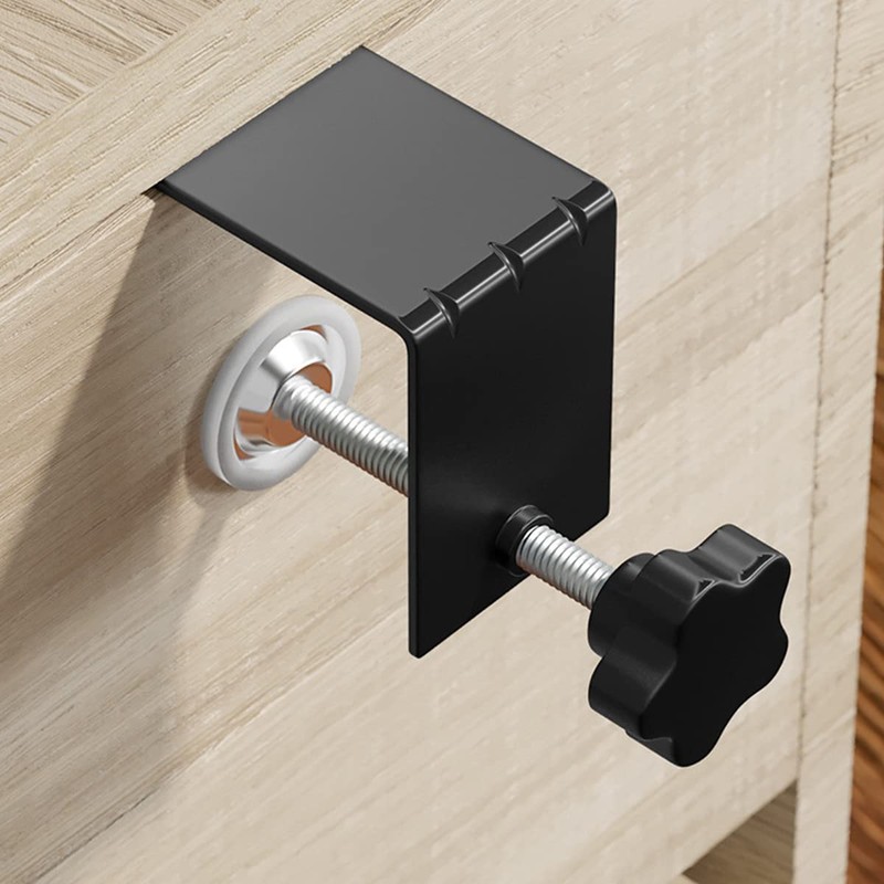 2Pcs Stainless Steel Drawer Fixing Clips Fast Jig Cabinet Tool