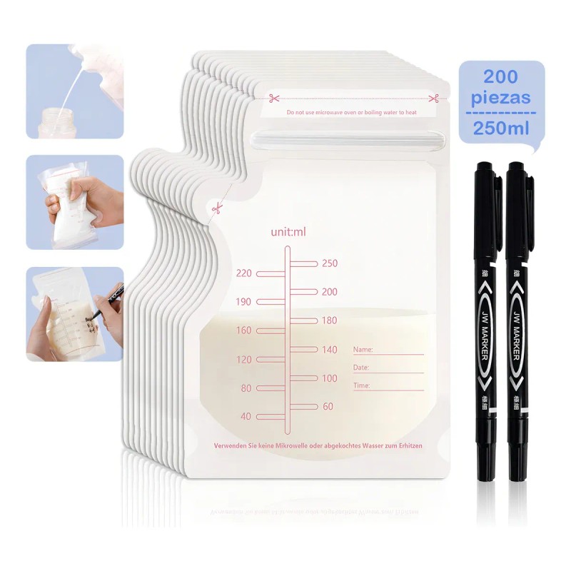Bolsa De Almacenamiento De Leche Materna 250ml,200 Piezas
