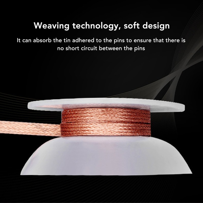 5PCS Solder Wick Red Copper Anti Oxidation Corrosion Resistance Desoldering