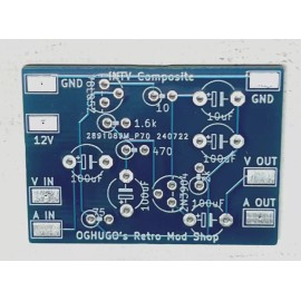 Unbranded/Generic Intellivision II / 2 composite video mod board & back panel NO CUT / NO DRILL