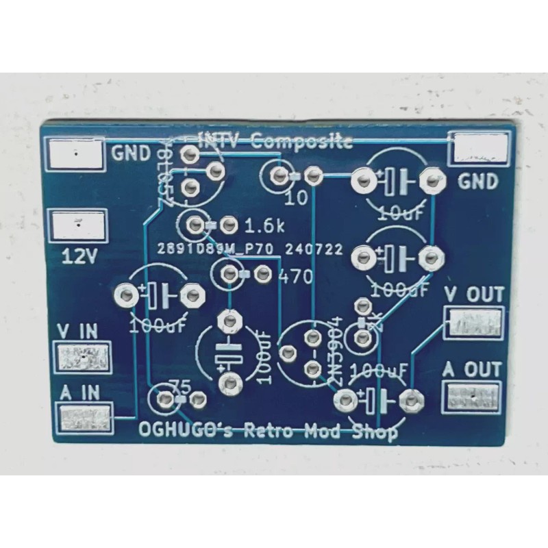 Unbranded/Generic Intellivision II / 2 composite video mod board &
