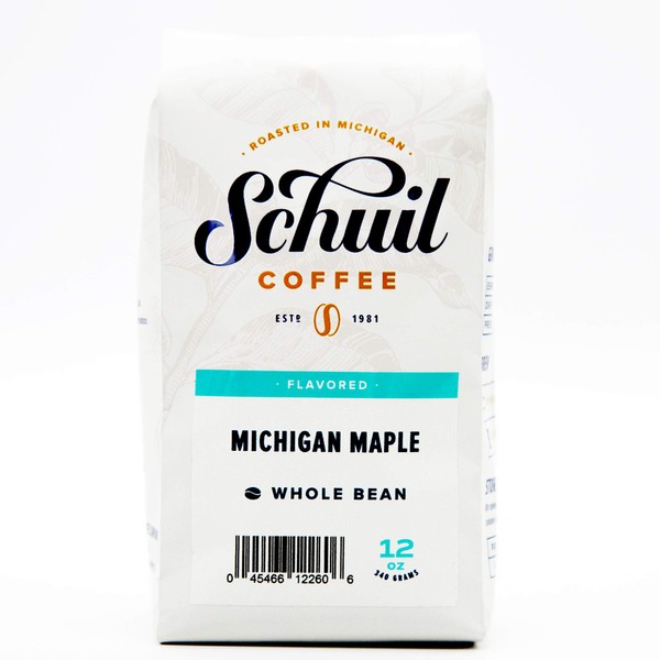 Schuil Whole Bean Coffee, Fair Trade Premium Roasted Gourmet Coffee beans, Smooth and Full Bodied Artisan Coffee (Michigan Maple, 12 oz)