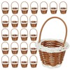 24 Pack Mini Woven Baskets with Handles - Bulk Miniature